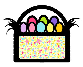 Preview of Basket Of Easter Eggs Suncatcher