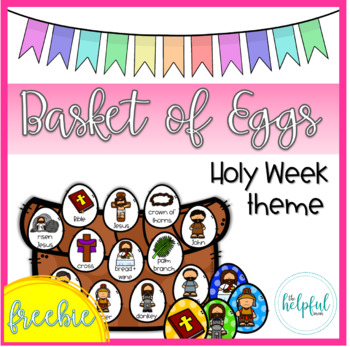 Preview of Basket of Eggs - Holy Week/Easter theme - freebie