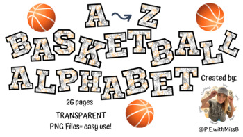 Preview of Basketball A-Z Alphabet Font