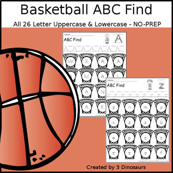 GAME ON - BASKETBALL* Printable Letters Numbers Clip Art by AlphabetAllsorts