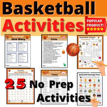 Preview of Basketball Activities Lessons No Prep Independent Day March Madness Sub Plans