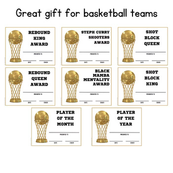 Basketball Awards Certificate | Team Awards | Basketball Coach ...