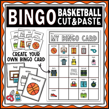 Preview of Basketball Bingo Game - Cut and Paste Activities
