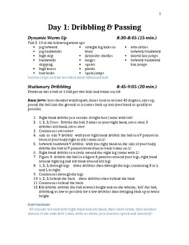 Preview of Basketball Camp skills and drills (15 hours of drills and competitions)