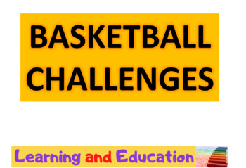 Preview of Basketball Challenges Deck of Cards: Simple and Advanced + Time and Task Cards