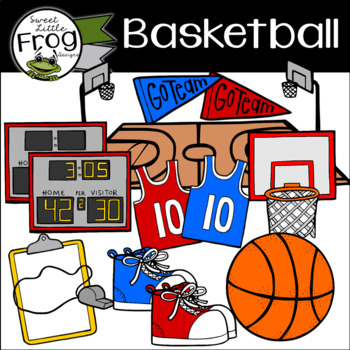 GAME ON - BASKETBALL* Printable Letters Numbers Clip Art by AlphabetAllsorts