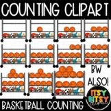 Basketball Counting Clipart with Numbers 0-10