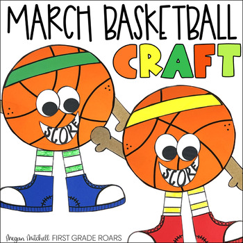 Preview of Basketball Craft  March Activity