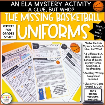 Preview of Basketball ELA Mystery