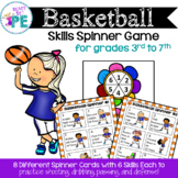 Basketball Skills Spinner Game - PE, Brain Breaks, Youth Teams