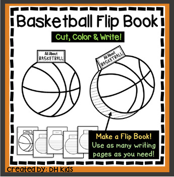 Preview of Basketball Flip Book - Sports Writing Project, PE Creative Writing Activity