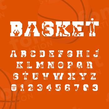 Preview of Basketball Font | Basket Dunk Letters | FontStation