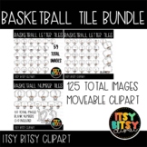 Basketball Goal Letter and Number Moveable Clipart Bundle