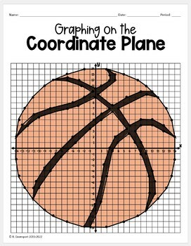 Preview of Basketball - Graphing on the Coordinate Plane Mystery Picture