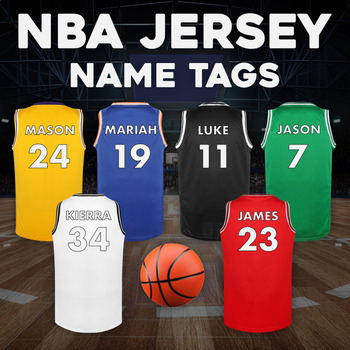 Preview of Basketball Jersey Name Tags - Sports/NBA Theme