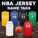 Basketball Jersey Name Tags - Sports/NBA Theme