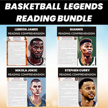 Preview of Basketball Legends Heroes Stars Reading Comprehension