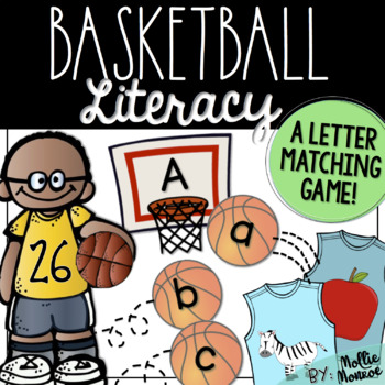 Preview of Basketball Literacy - A Letter Matching Game FREEBIE