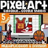Basketball Madness Digital Pixel Art Magic Reveal MULTIPLICATION