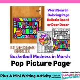 Basketball Madness Word Search : Pop Picture Page® Colorin