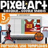 Basketball March Madness Pixel Art Template Digital Activi