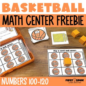 Preview of Basketball Math 1st Grade - 3 Digit Numbers to 120 Place Value Game