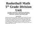 Basketball Math-5th grade division unit