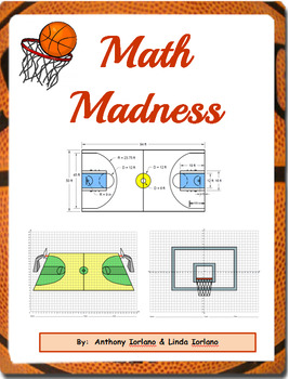 Preview of Basketball Math, Geometry & Coordinates:Distance Learning