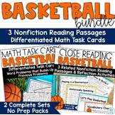 Basketball Math Madness March Task Cards Reading Comprehen