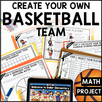Preview of Basketball Math Project - Project Based Learning | March Madness Math