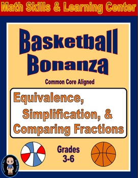 Preview of Basketball Math Skills & Learning Center (Simplify & Compare Fractions)