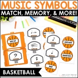 Basketball Music Symbols Matching Games for Piano & Music 