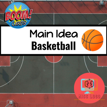 Preview of Basketball NBA Sports Main Idea + Text Structure Boom Cards™️ Speech Therapy