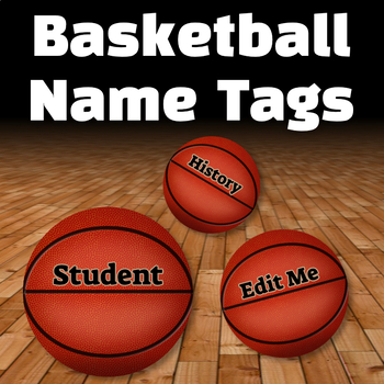 Basketball Name Tags - March Madness by Dallas Penner | TPT
