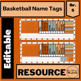 Basketball Name Tags Math