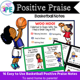 Basketball Positive PE Notes to Send Home to Parents