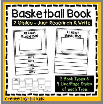 Preview of Basketball Report Book, Sports Research Writing Project, Physical Education