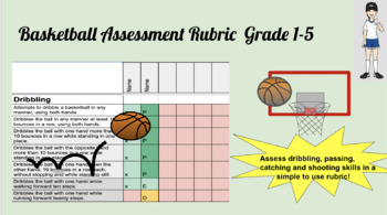 Preview of Basketball Skill Rubric- G1-6 (PYP)