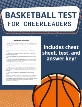 Preview of Basketball Test for Cheerleaders