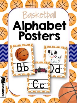 Preview of Basketball Sports Themed Alphabet Letter Posters