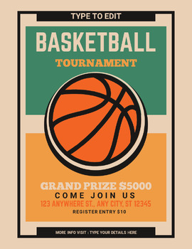Preview of Basketball Tournament Flyers (4) - Fully Customize your Flyer - Ready to Edit