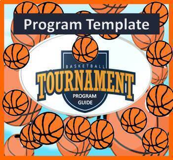 Preview of Basketball Tournament Program Guide {EDITABLE TEMPLATE}