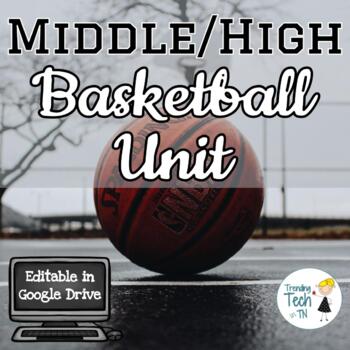 Preview of Basketball Unit for Middle & High School - Editable in Google Drive!