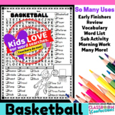 Basketball Word Search : Early Finishers : Morning Work : 