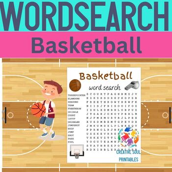 Basketball Word Search With Answers |PDF and Google Slides | TPT