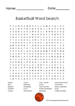 Basketball Word Search and Crossword Puzzles | TPT