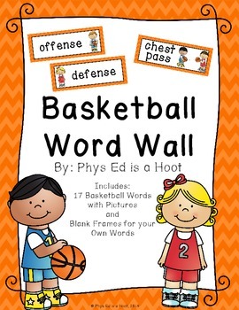 Preview of Basketball Word Wall Display
