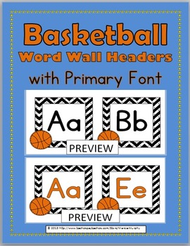 Preview of Basketball Sports Theme Classroom Decor Word Wall Letters