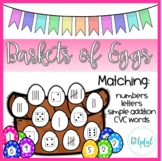 Baskets of Eggs - Matching varied skills (Color + B/W)