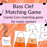 Bass Clef Candy Corn Matching Game for Fall Music Centers